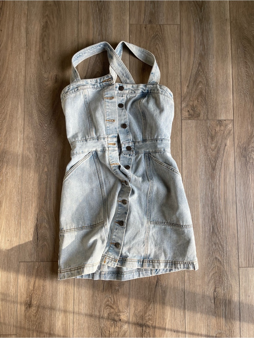 Rhythm Light Wash Denim Tote Dress
